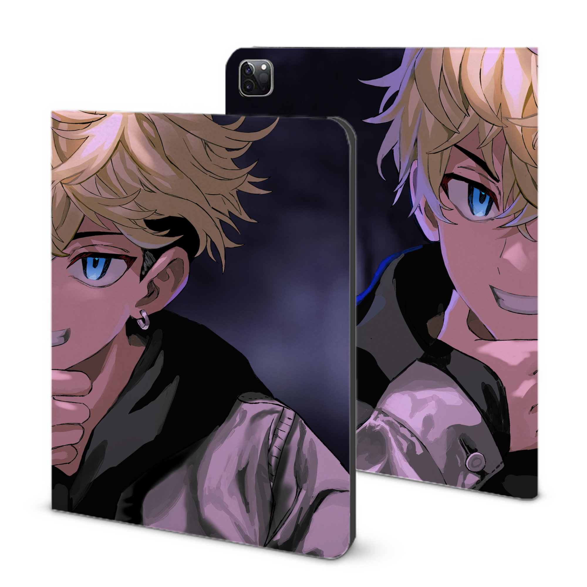 （画像用） 東京リベンジャーズ Tokyo Revengers IPad ケース ブック型 PUレザー TPU 耐衝撃 軽量 薄型 ペン収納なし 全面保護 IPad 各モデル対応